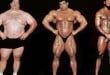 Fat guy next to body builders